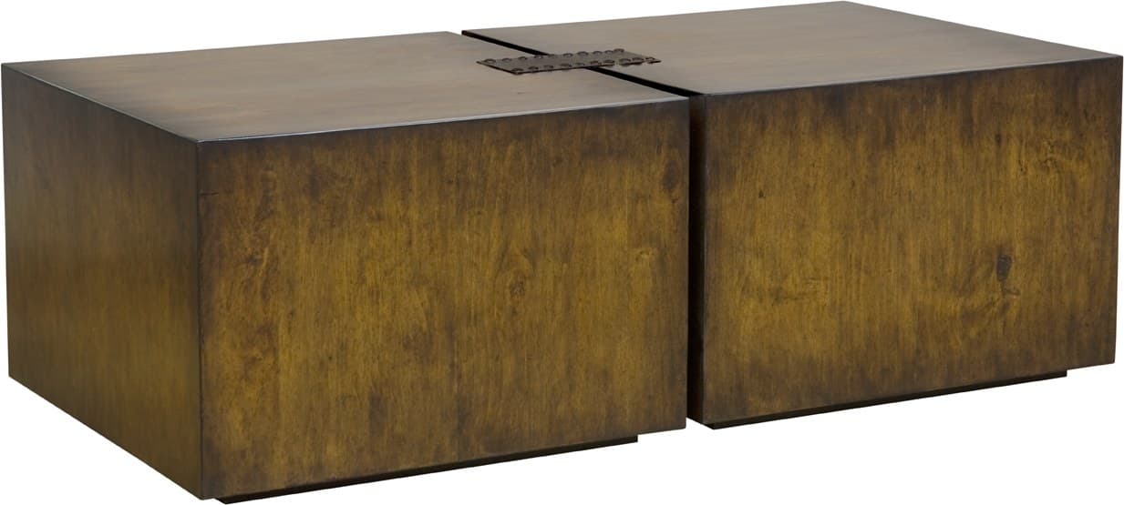 Alano Coffee Table: One Section White Oak B on a white background