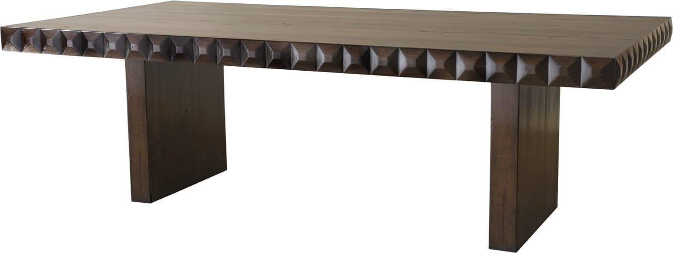 Maximino Dining Table with Slab Panel Base on a white background